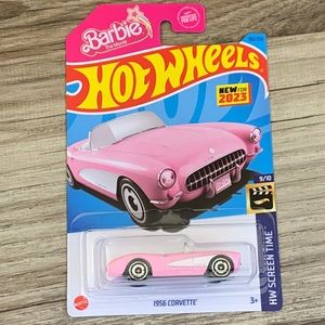 Hot Wheels Barbie Movie 1956 Pink Chevy Corvette Convertible HotWheels Toy Car